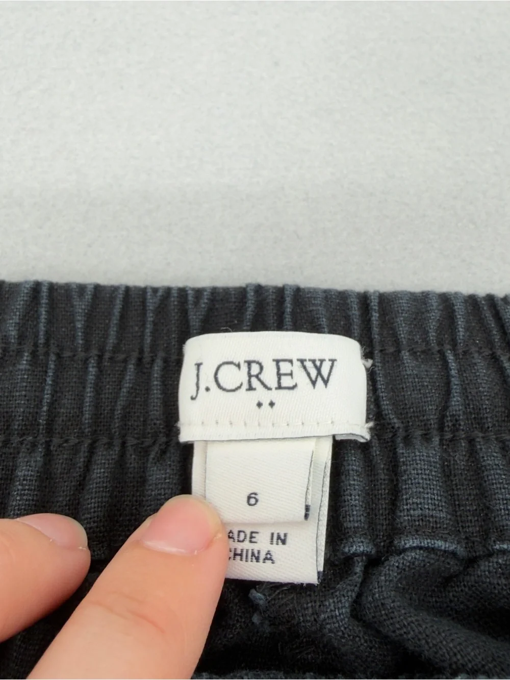 J.Crew Black Linen Blend Pants Sz 6 Womens